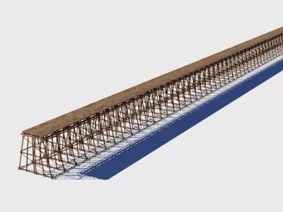 Wood Trestle 2 Lod textures and materials  2K and 4K Low-poly 3D model