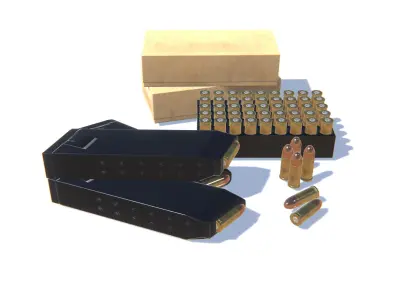 9mm Ammo Pack Low-poly 3D model purchase