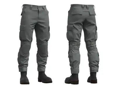 Military Tactical Combat Pants - Marvelous Designer 3D model