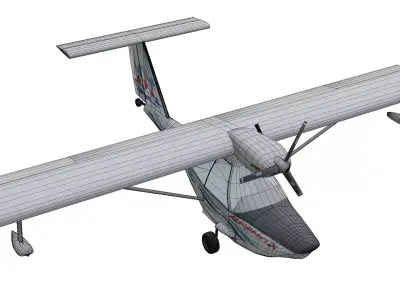 Aeroprakt A-24 Viking Low-poly 3D model