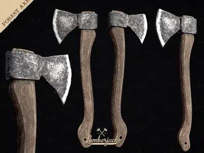 Forest Axe - Diorama Miniature Tabletop - Lumberjack 3D print model