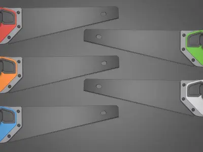 Tooth Saw Low-poly 3D model