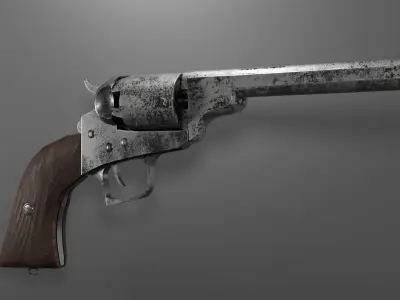 Dragoon colt gun Low-poly 3D model