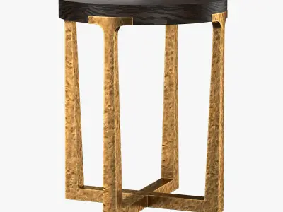 T-BRACE ROUND SIDE TABLE 3D model