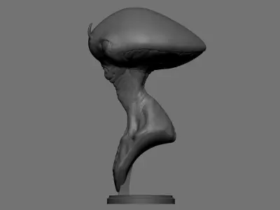 Free ALien Bust 3D STL Free 3D print model