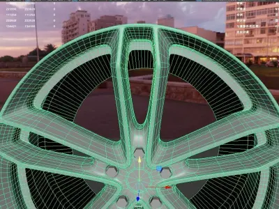 car wheel 3D model 10