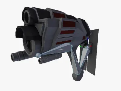 Security camera 01 sci-fi low poly Low-poly 3D model