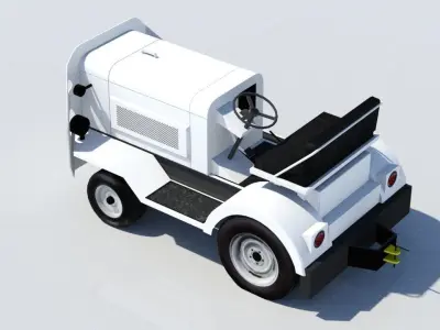 Small TUG MA50 Baggage Tractor Low Poly static Low-poly 3D model