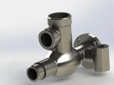 Flanged Valve Body 3D model