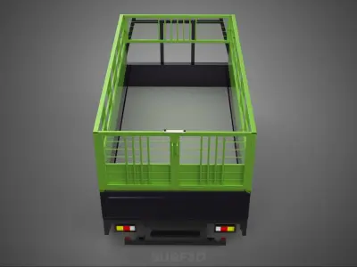 TRAY UTE PICKUP CAGE FLATBED TRUCK CARGO WAGON VAN LORRY BAKKIE 3D model