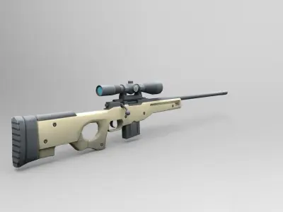 AWP Ivory Low Poly Mobile Game Ready model Low-poly 3D model
