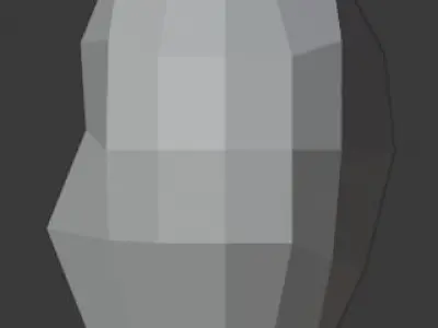 Low Poly Human Head Free 3D model