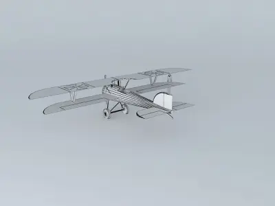 WW1 German biplane Free 3D model