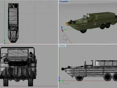 Anfibio DUKW Free 3D model