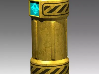 High-Tech Barrel Low-poly 3D model