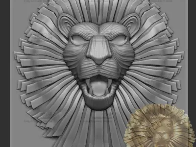 Lion head  3D print model