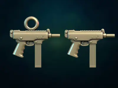 Gun II and pendant 3D print model