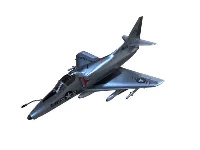 A-4 Skyhawk Low-poly 3D model