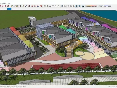 Sketchup Kindergarten B2 3D model