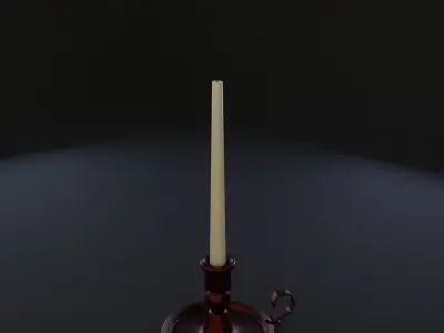 Copper candleholders - PBR Game-Ready model Low-poly 3D model