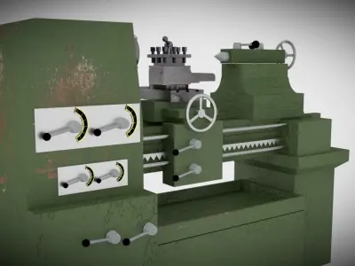 Lathe turning machine 3D model