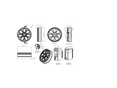 Premium 3D Printed Aluminum Rim for Luxury Vehicles II 3D print model