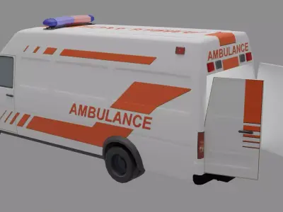 Ambulance  Low-poly 3D model by worktushar09
