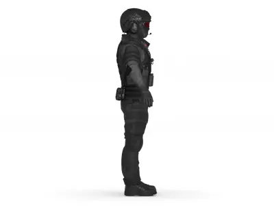 Special Forces Soldier Rigged 3D model
