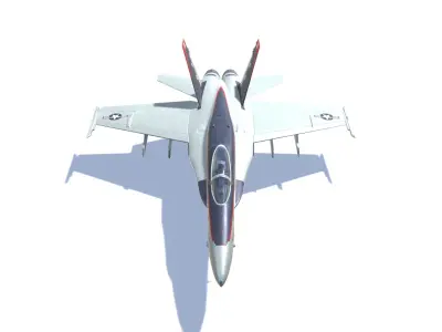 FA-18 Hornet Jet Fighter Aircraft Low-poly 3D model