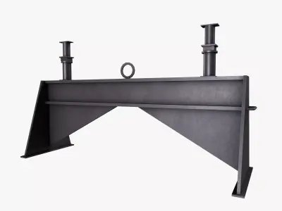 Industrial Jack Stand Low-poly 3D model
