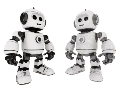 RobotShaped Low-poly 3D model