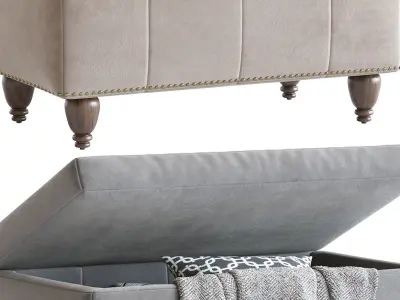 Copper Grove Bunlap Upholstered Storage Bench 3D model