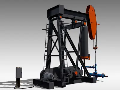 Air Balanced Pumpjack 3D model
