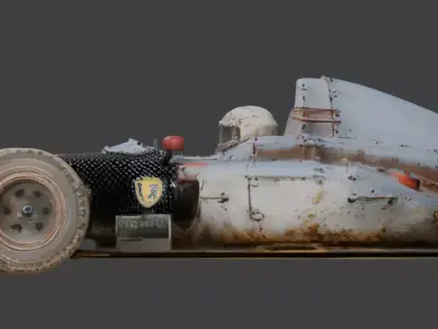  Golden Sport Coupe 3D Model Low-poly 3D model