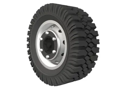 3D printable - RC Truck wheel and tire kit  3D print model
