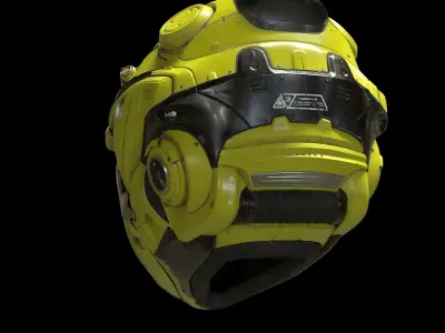 Sci-Fi Helmet 3D model shop