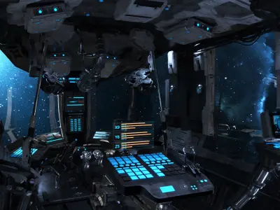 Spaceship Cockpit v5 3D model