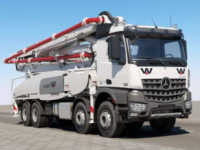  Mercedes Concrete Pump 3D model