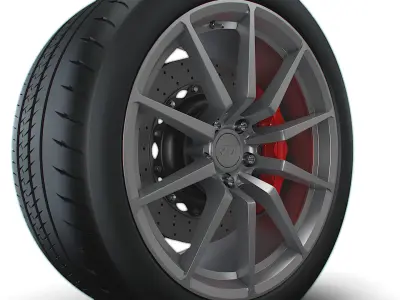 American Muscle Gt350 wheel 3D model