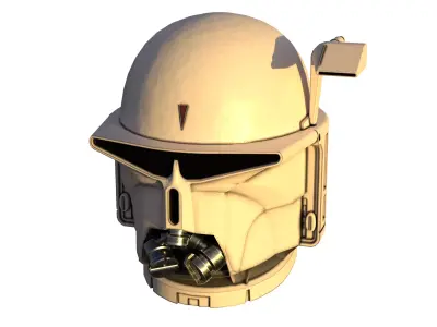 McQuarrie Boba Concept Helmet Low-poly 3D model