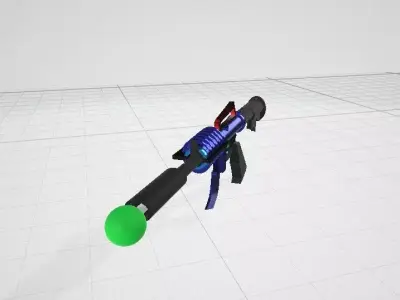 alien gun Low-poly 3D model