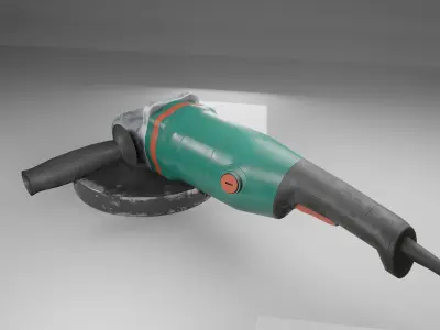 angle grinder Low-poly 3D model
