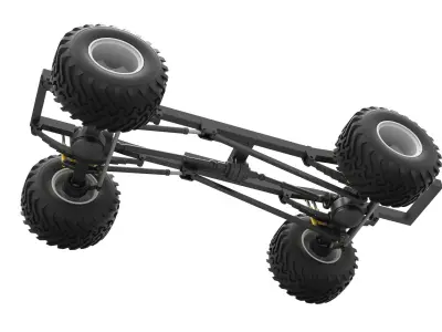 Chassis of vintage monster truck Scale 1 to 25 3D print model
