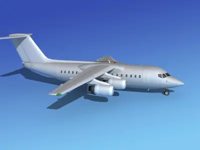 BAe 146-200 Bare Metal 3D model