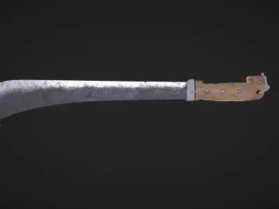 Machete Low-poly PBR Free Free low-poly 3D model