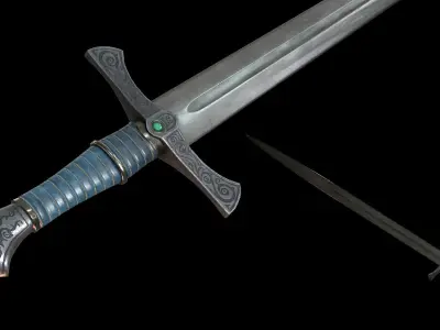 Magpie- Arming Sword Free low-poly 3D model