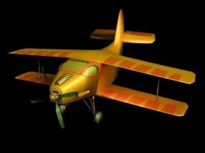 Cartoon Airplane Low-poly 3D model by V5