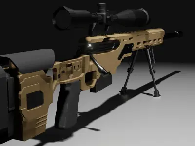 CDX Sniper Rifle Low-poly 3D model