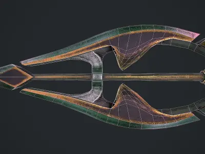 Fantasy Sword 2 1 3D Model Low-poly 3D model