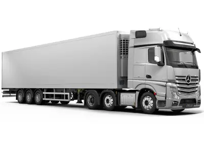 Mercedes Actros 6X2 with trailer 3D model